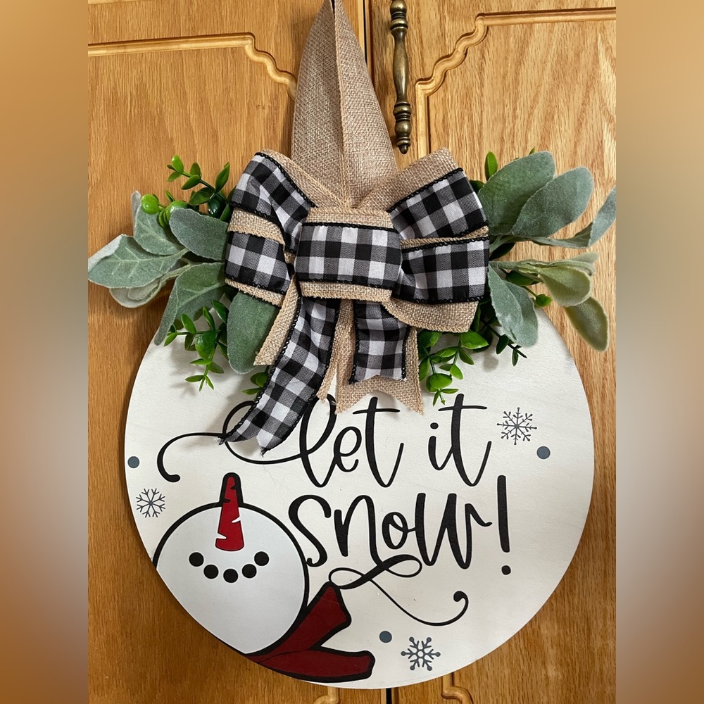Holiday door sign